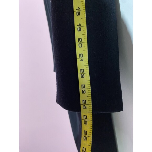 VTG Donny Brook Overcoat 10 Black Wool Velvet Collar Old Money Long Trench Coat - Picture 9 of 11